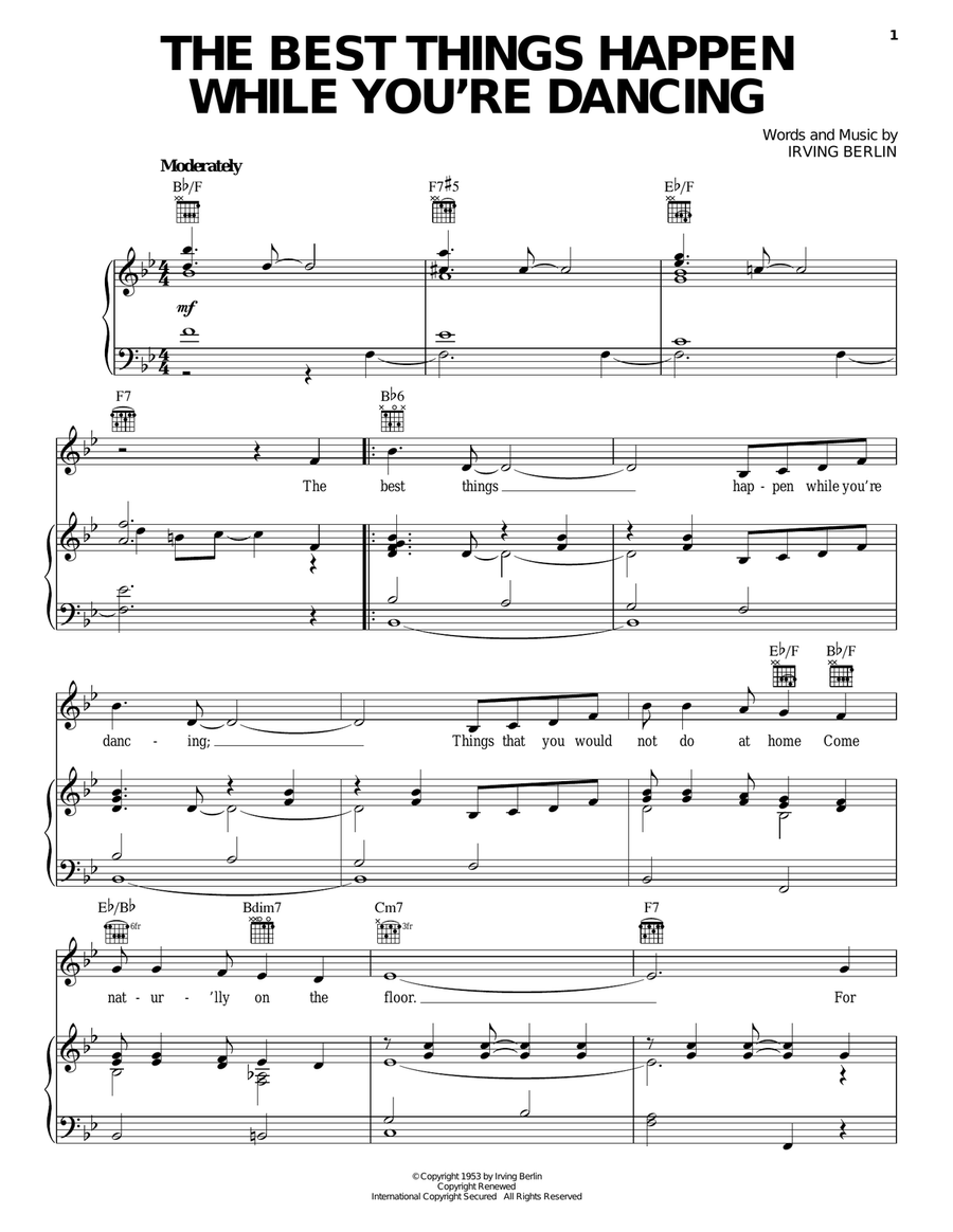 The Best Things Happen While You're Dancing Guitar scores gallery preview page 1