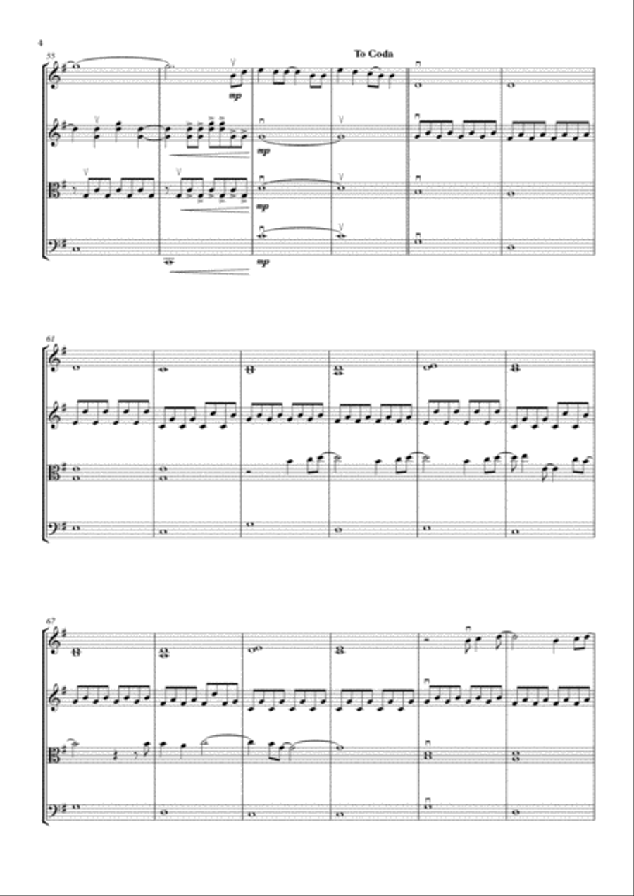 A Million Dreams String Quartet scores gallery preview page 6