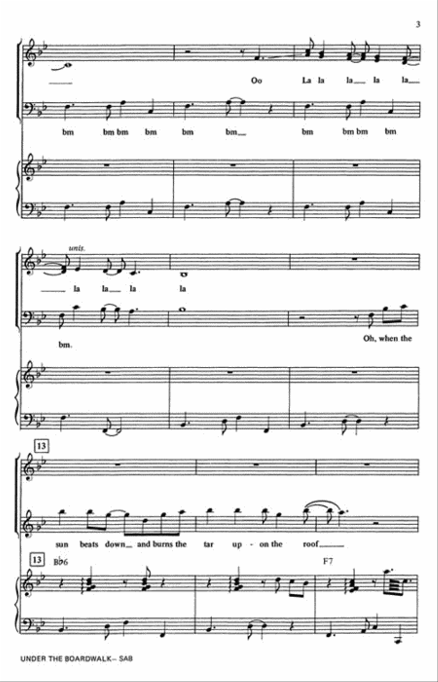 Under the Boardwalk 3-Part scores gallery preview page 3
