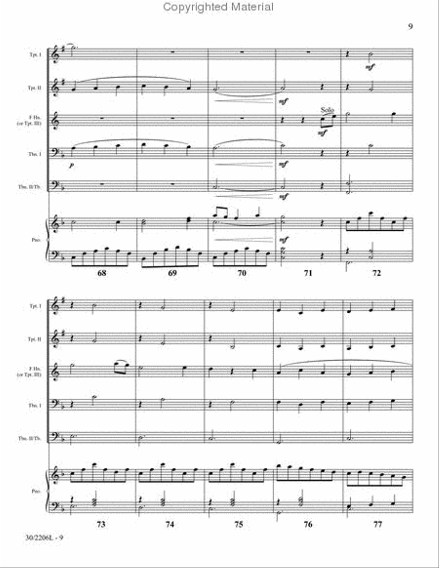 When I Can Read My Title Clear Brass Ensemble scores gallery preview page 10