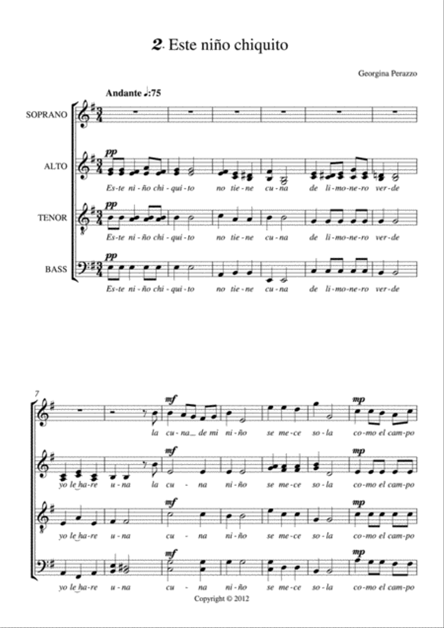 5 Canciones para coro A Cappella scores gallery preview page 5