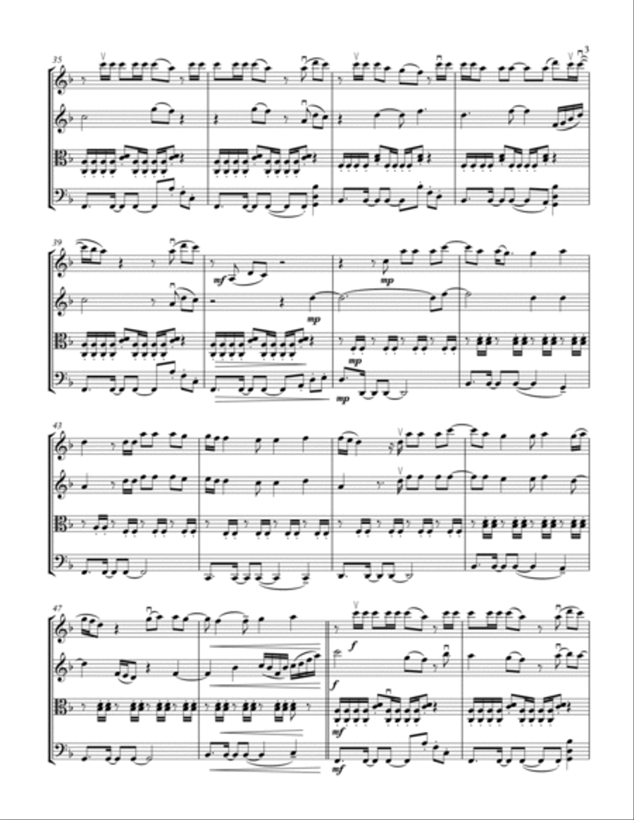 Shake It Out String Quartet scores gallery preview page 3