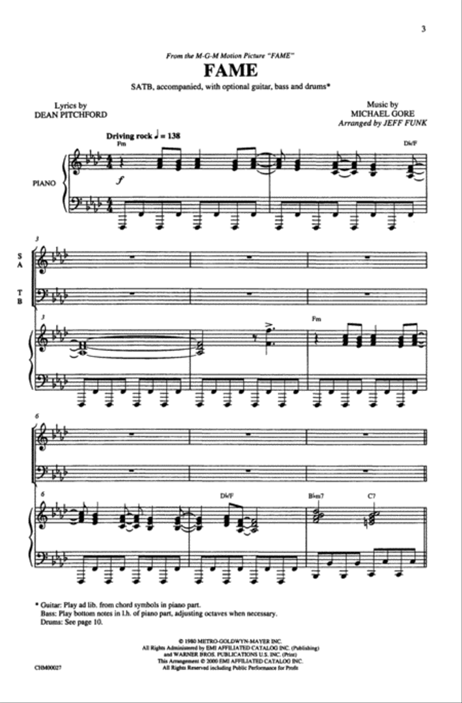 Fame 4-Part scores gallery preview page 2