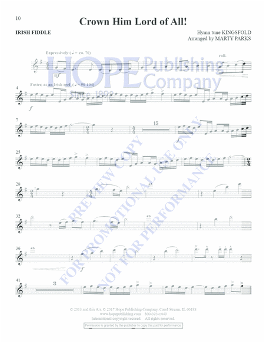 Crown Him Lord of All! Solo Choir scores gallery preview page 10