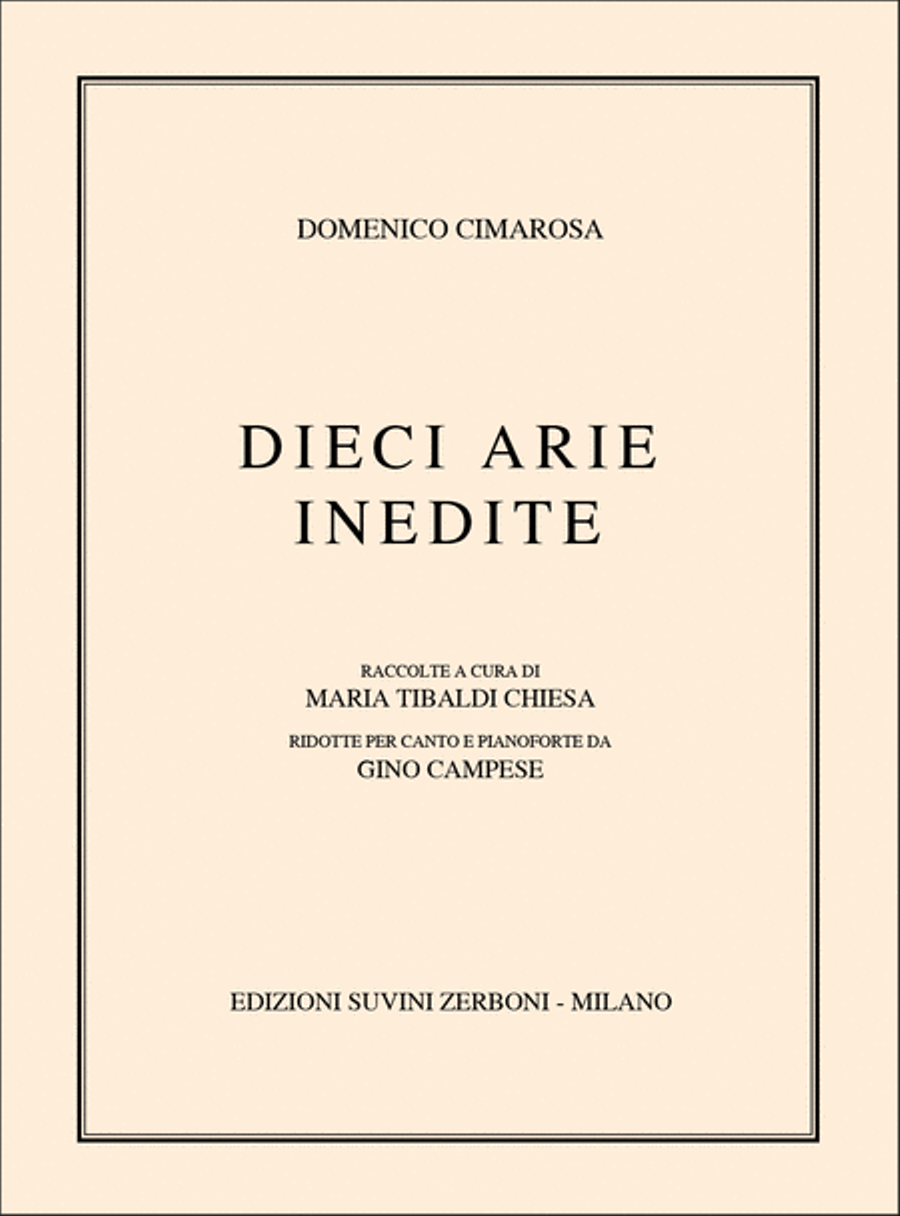 Dieci Arie Inedite Dieci Arie Inedite Voice Solo scores gallery preview page 1