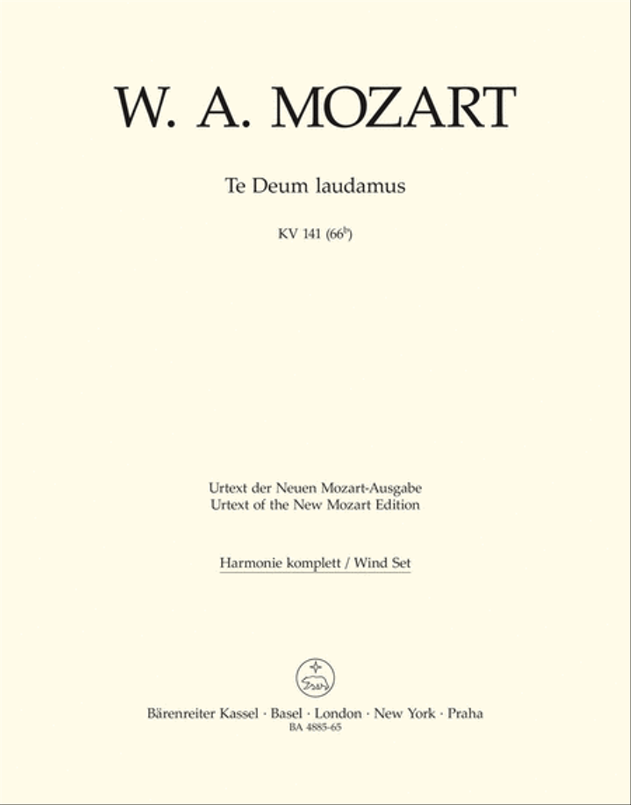 Te Deum laudamus KV 141 (66b) Trumpet scores gallery preview page 1