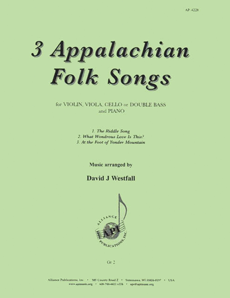 Three Appalachian Folk Songs - Vln, Vla, Vc Or Cbs Solo