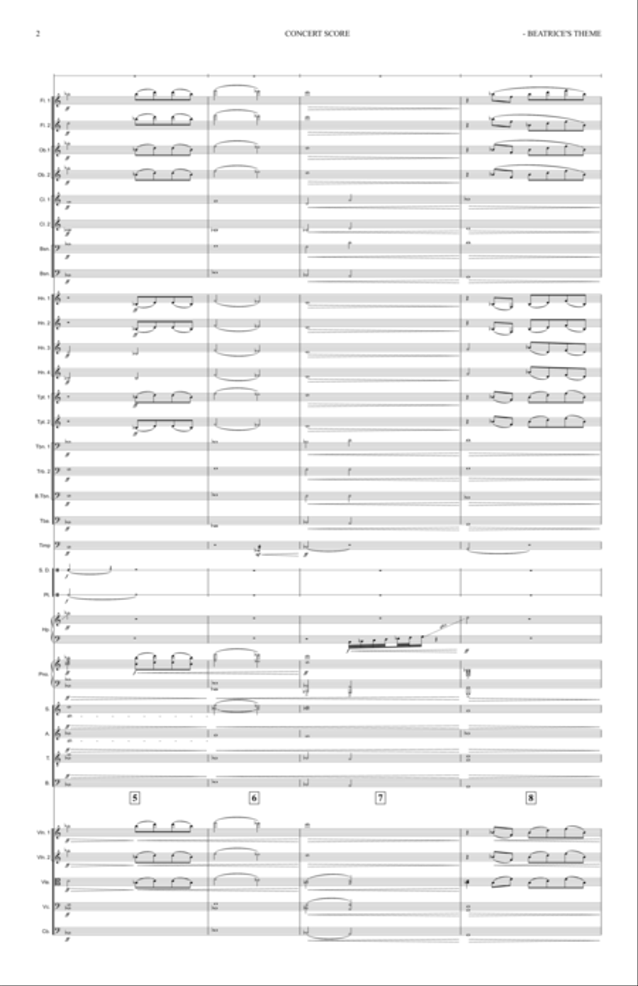 Beatrice's Theme Full Orchestra scores gallery preview page 5