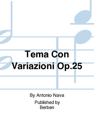 Book cover for Tema Con Variazioni Op. 25