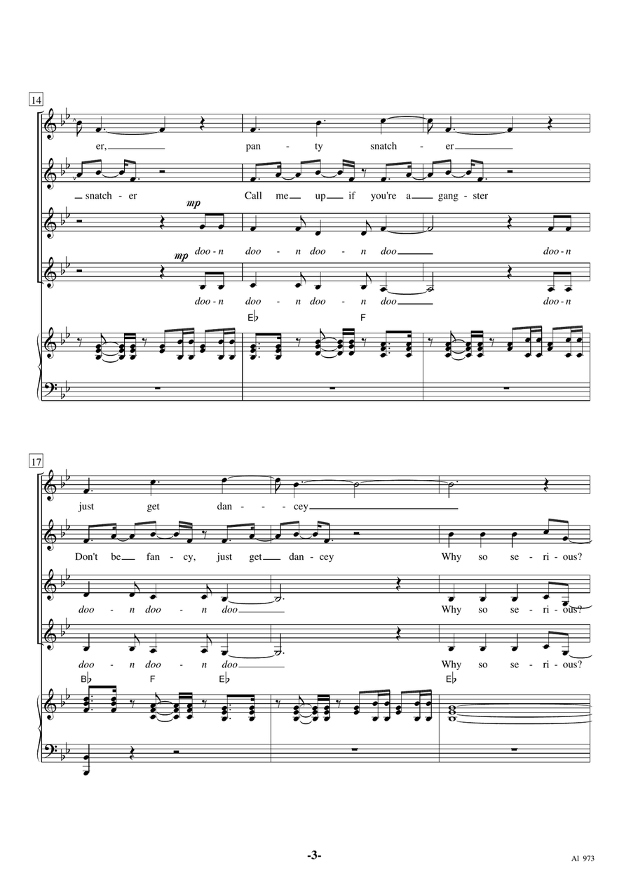 Raise Your Glass Raise Your Glass SSAA scores gallery preview page 3