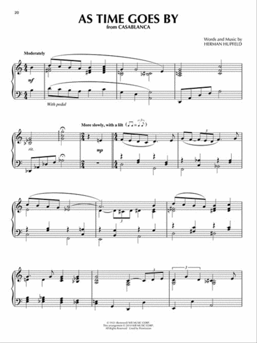 100 Movie Songs for Piano Solo Piano Solo scores gallery preview page 3