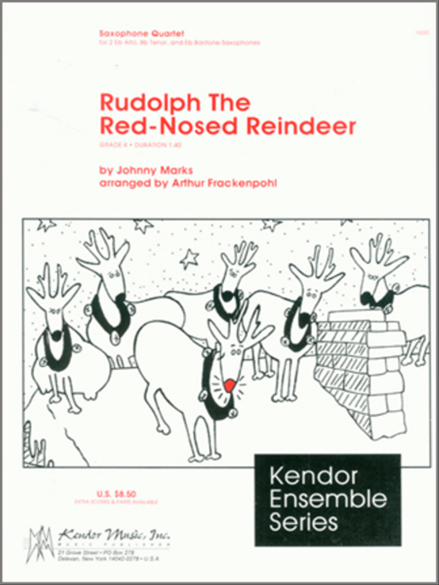 Rudolph The Red-Nosed Reindeer Saxophone Quartet scores gallery preview page 1