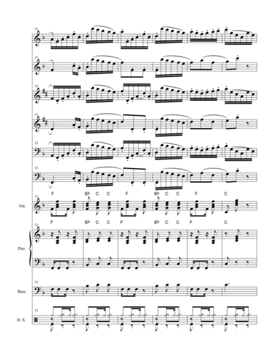 THE BACH JAZZ SONATA FROM THE 3RD MOVEMENT OF THE FLUTE/VIOLIN SONATA II IN Eb* COMPLETE COLLECTION image number null