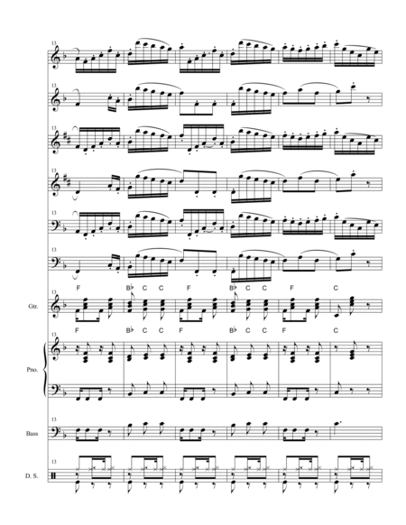 THE BACH JAZZ SONATA FROM THE 3RD MOVEMENT OF THE FLUTE/VIOLIN SONATA II IN Eb* COMPLETE COLLECTION image number null
