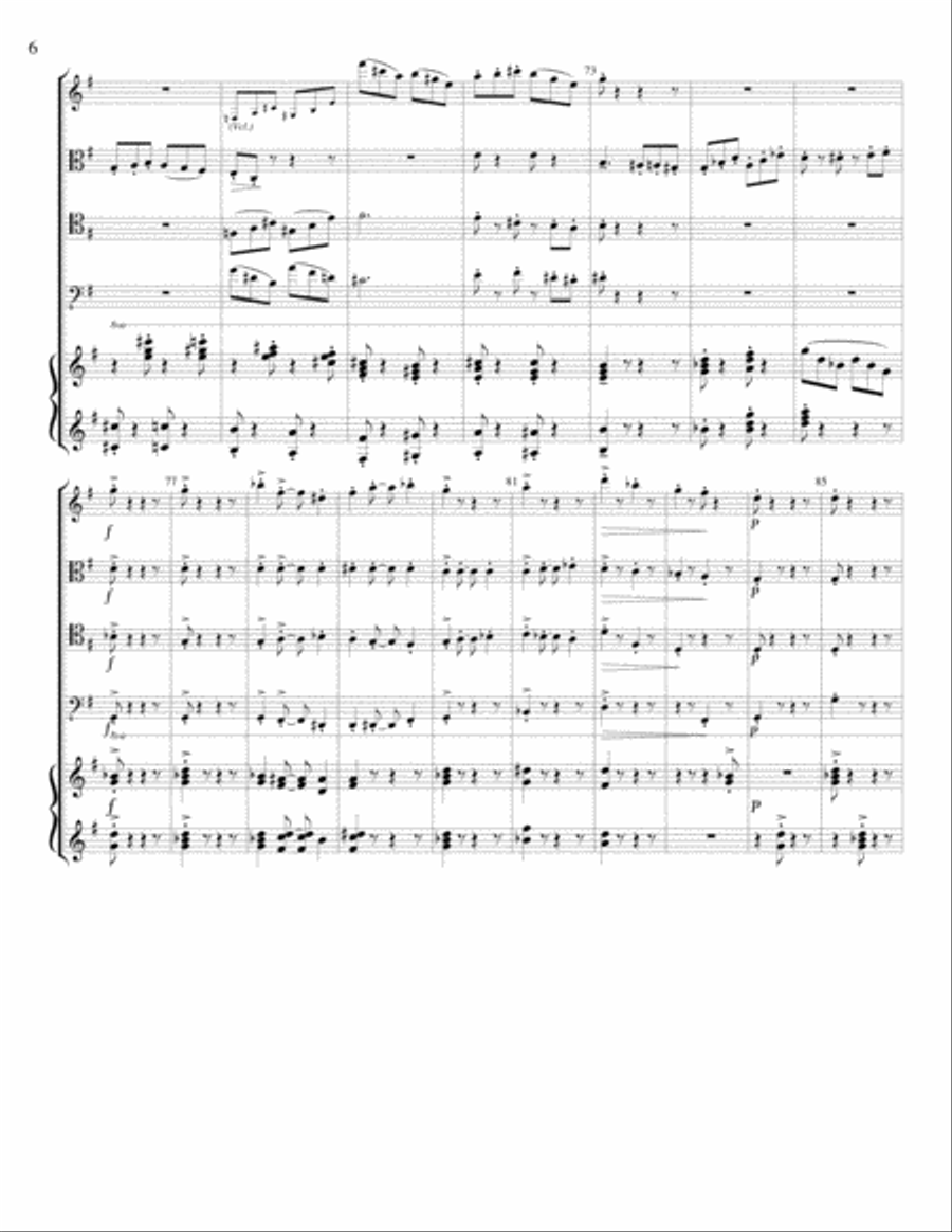 The Gathering Clouds Piano Quintet scores gallery preview page 6