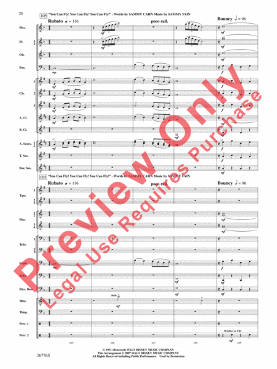 The Music of Disneyland Concert Band scores gallery preview page 21