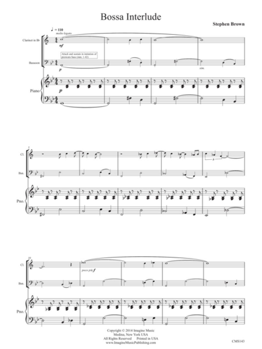 Bossa Interlude Bassoon scores gallery preview page 3