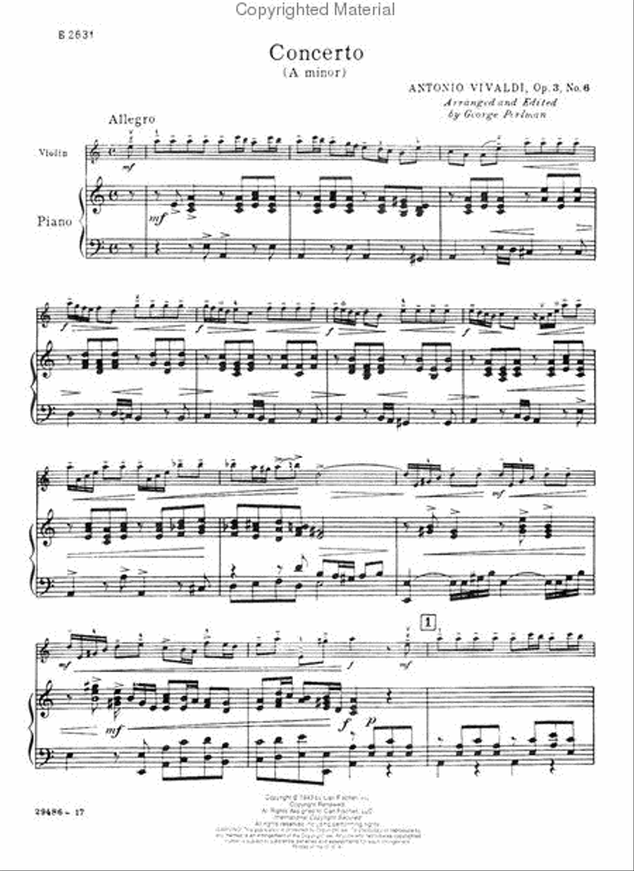 Concerto in A minor Concerto in A minor Violin Solo scores gallery preview page 2