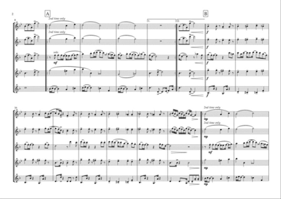 Just The Two Of Us Saxophone Quartet scores gallery preview page 2