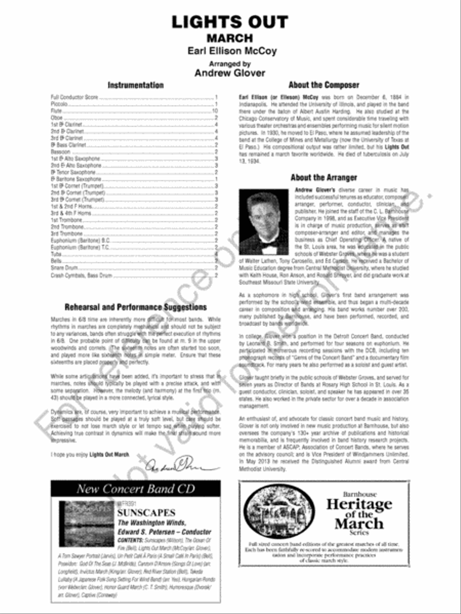 Lights Out Lights Out Concert Band scores gallery preview page 3
