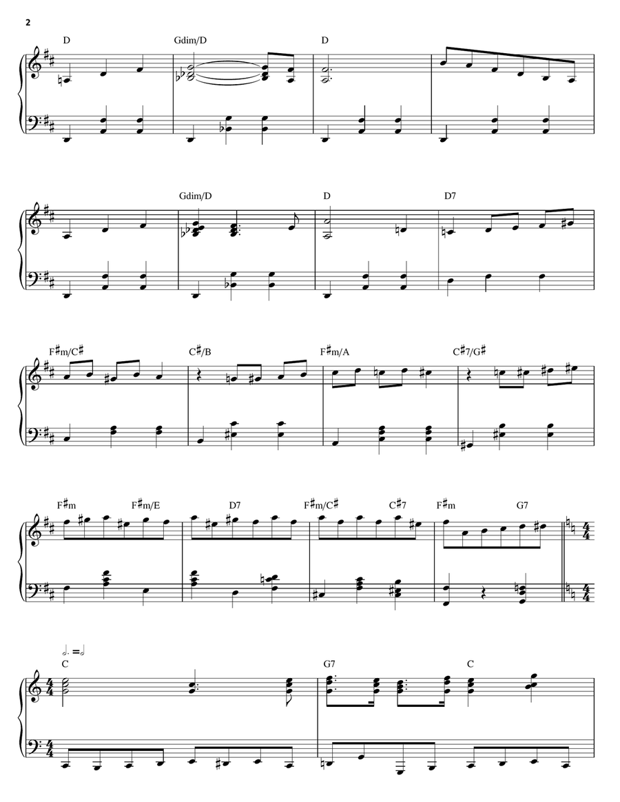 Waltz Of The Flowers Medley Piano Solo scores gallery preview page 2