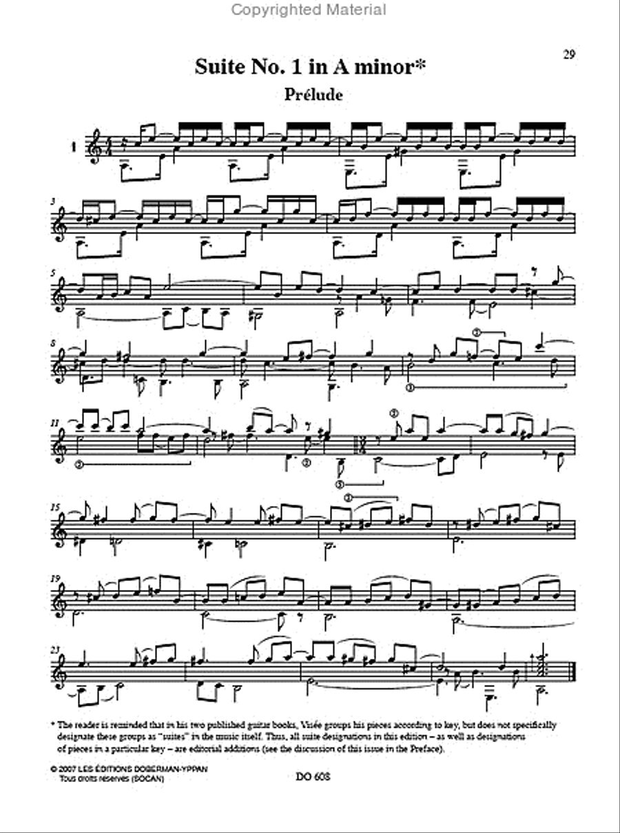 Intégrale Robert de Visée Classical Guitar scores gallery preview page 2
