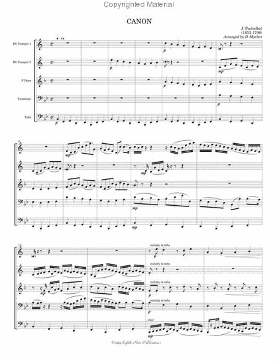 Canon Brass Quintet scores gallery preview page 2