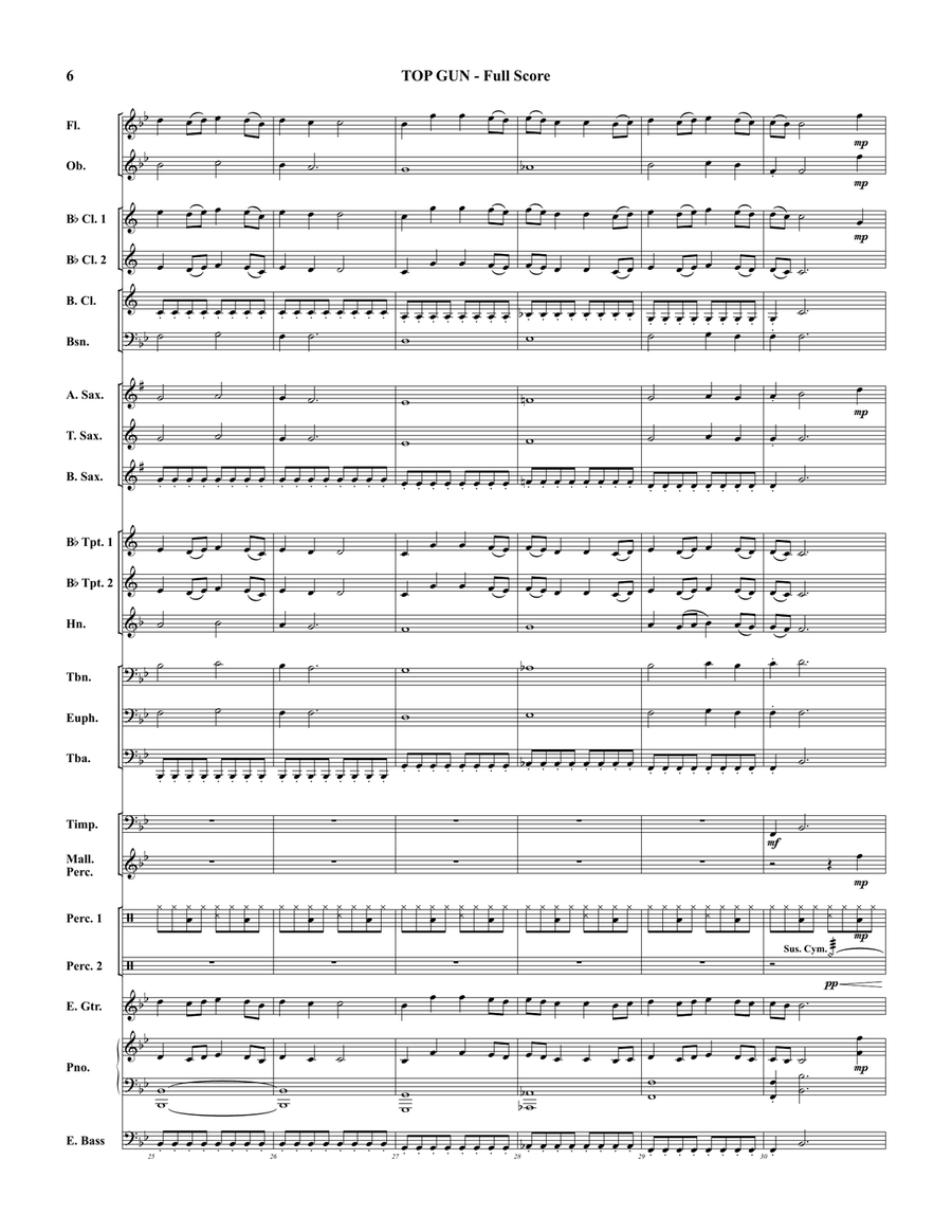 Top Gun Anthem Concert Band scores gallery preview page 6