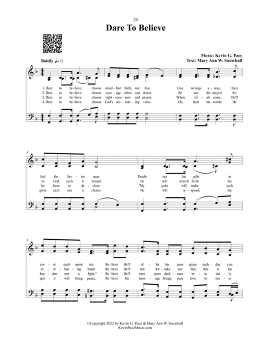 Dare to Believe, a sacred hymn image number null