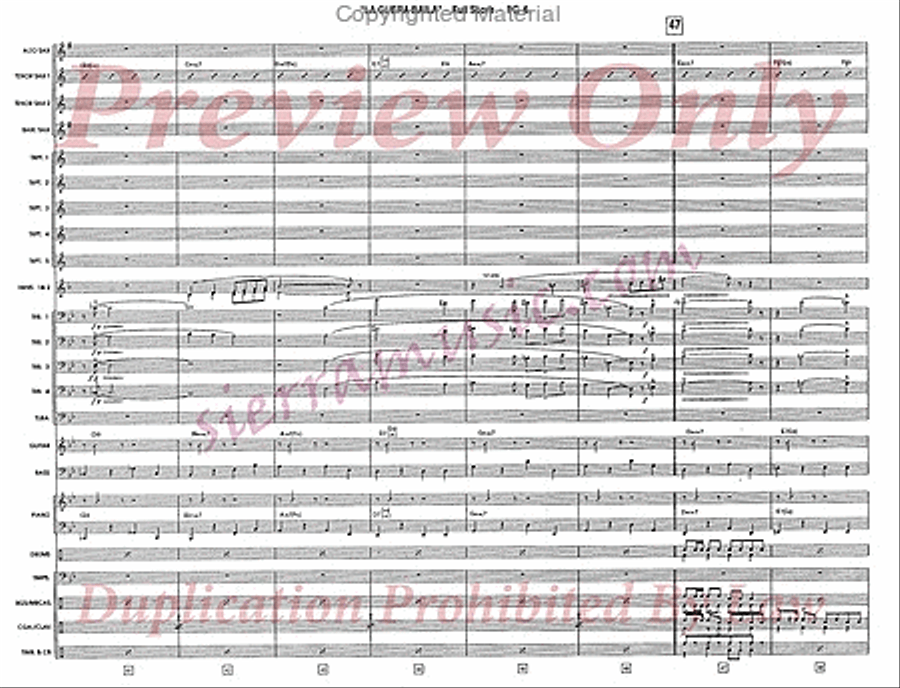 La Guera Baila (The Fair One Dances) Jazz Ensemble scores gallery preview page 7