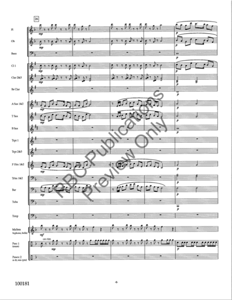 Symphonic Essay (Score) Concert Band scores gallery preview page 8