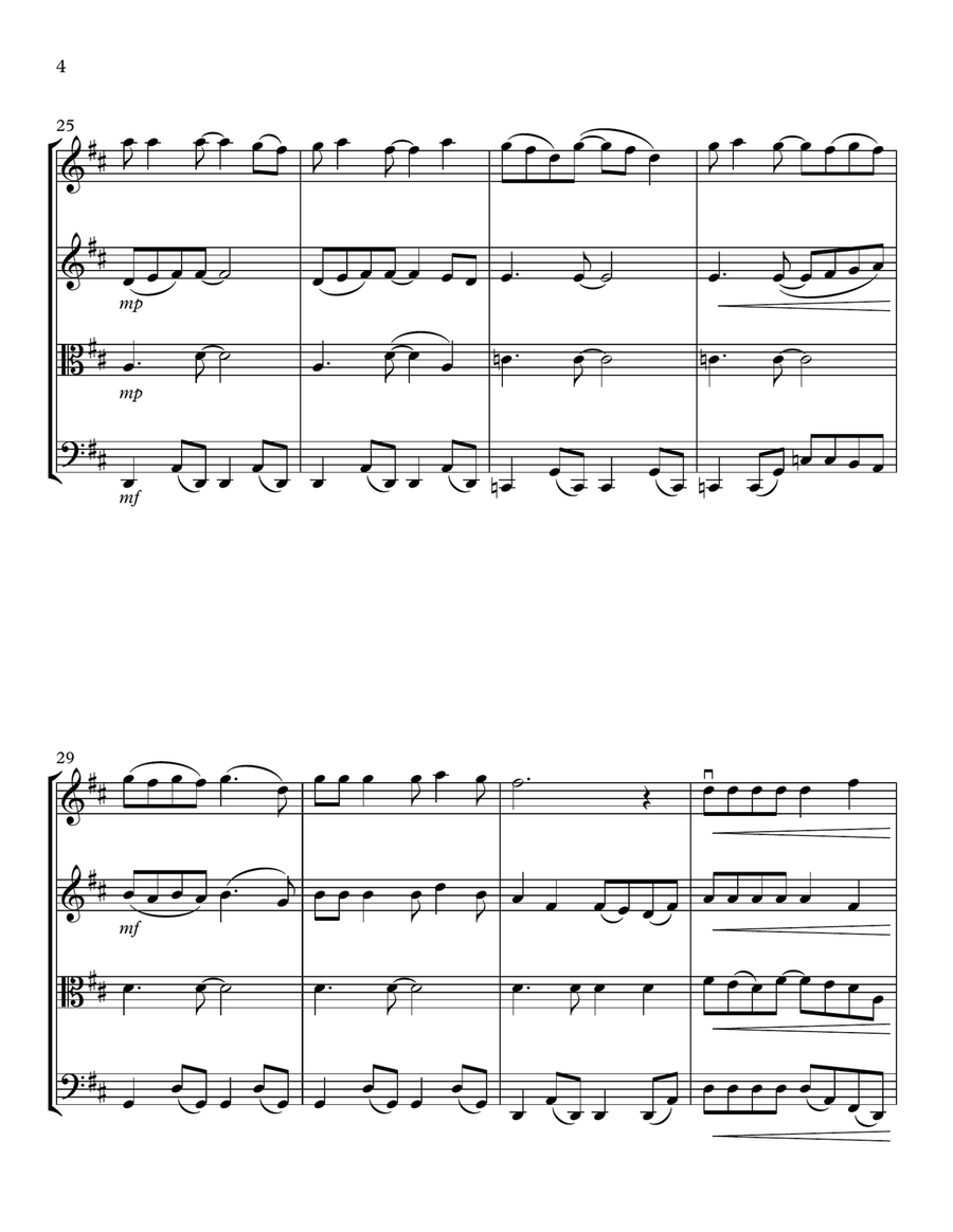 Sweet Child O' Mine String Quartet scores gallery preview page 4