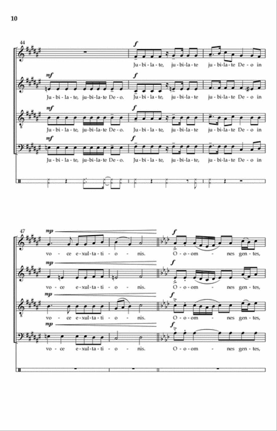 Omnes Gentes, Plaudite Manibus 4-Part scores gallery preview page 8