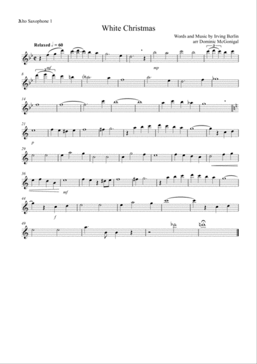 White Christmas Woodwind Quartet scores gallery preview page 6