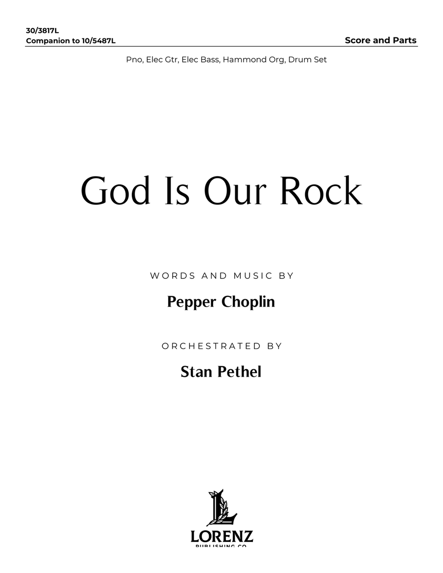 God Is Our Rock - Downloadable Rhythm Score and Parts Rhythm Section scores gallery preview page 1