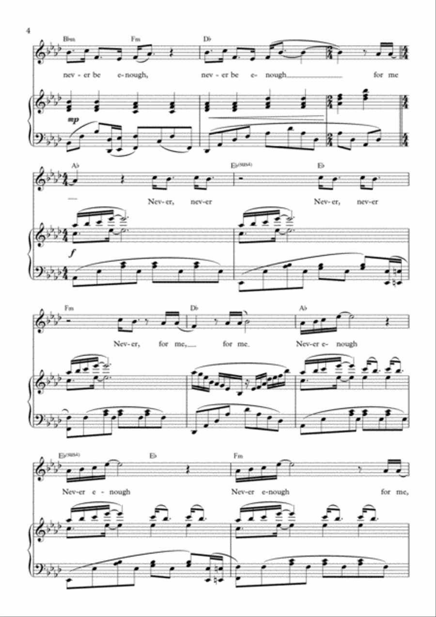 Never Enough Voice scores gallery preview page 4