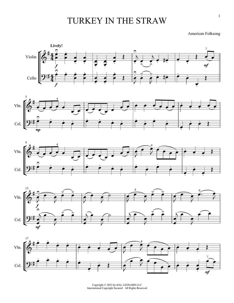 Turkey In The Straw (arr. Michelle Hynson)