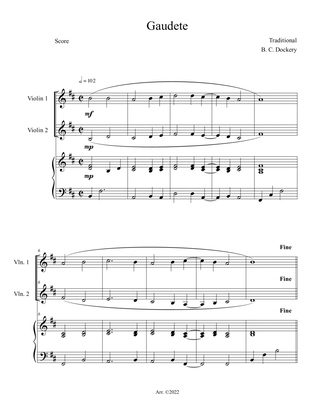Gaudete (Violin Duet with Piano Accompaniment)