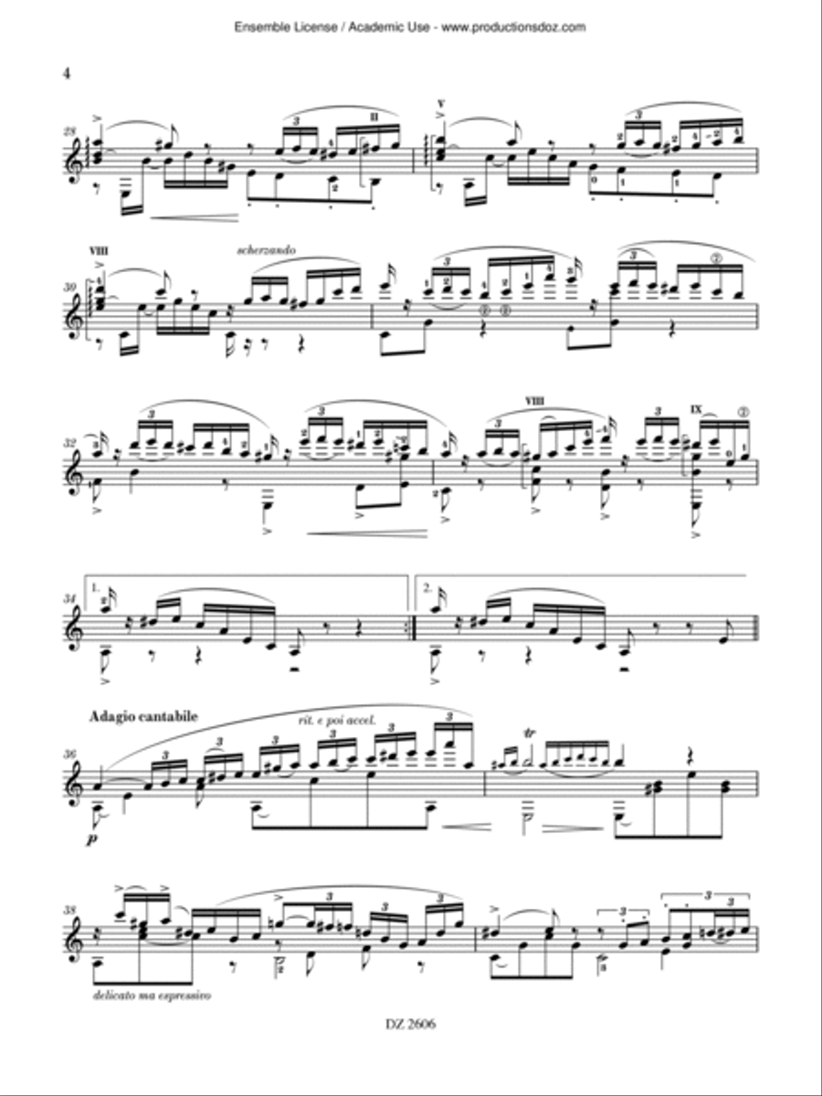 Variations sur un thème russe Classical Guitar scores gallery preview page 4