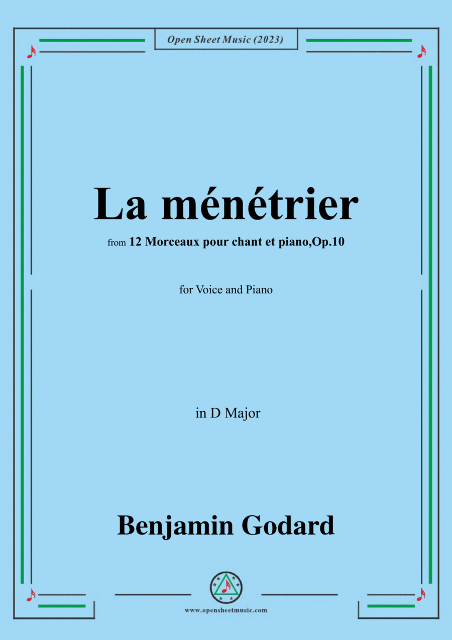 B. Godard-La ménétrier,in D Major,Op.10 No.6 Voice scores gallery preview page 1