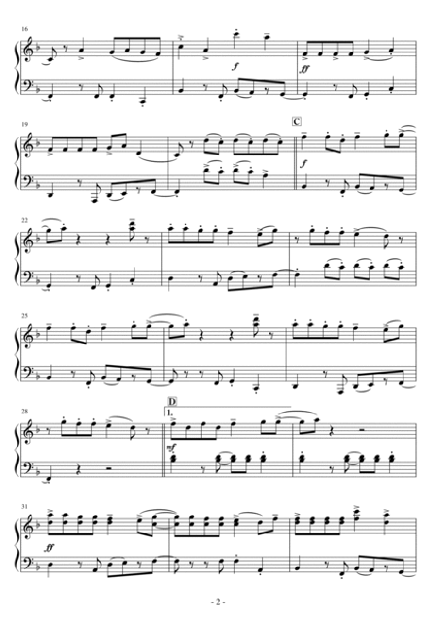 I Ain't Worried Easy Piano scores gallery preview page 2