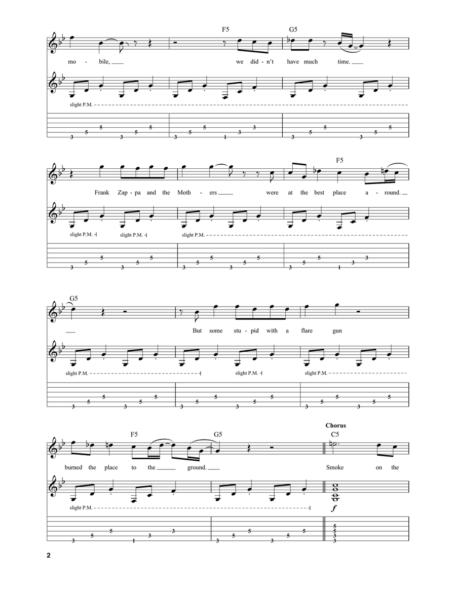 Smoke On The Water Smoke On The Water Acoustic Guitar scores gallery preview page 2