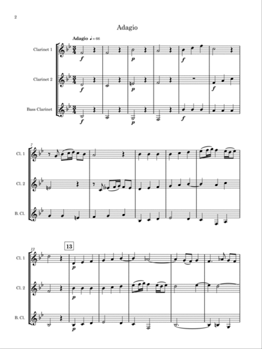 Trio Sonata IX Clarinet Trio scores gallery preview page 2