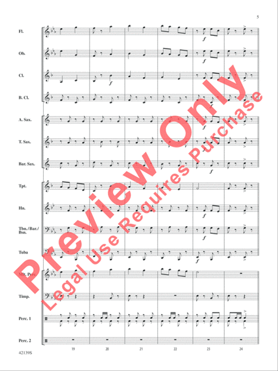 March for a Norwegian Penguin Concert Band scores gallery preview page 6