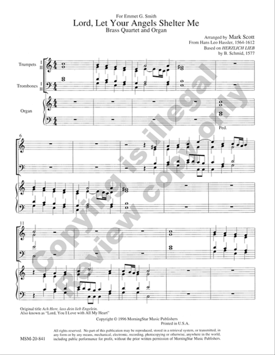 Lord, Let Your Angels Shelter Me Organ scores gallery preview page 5