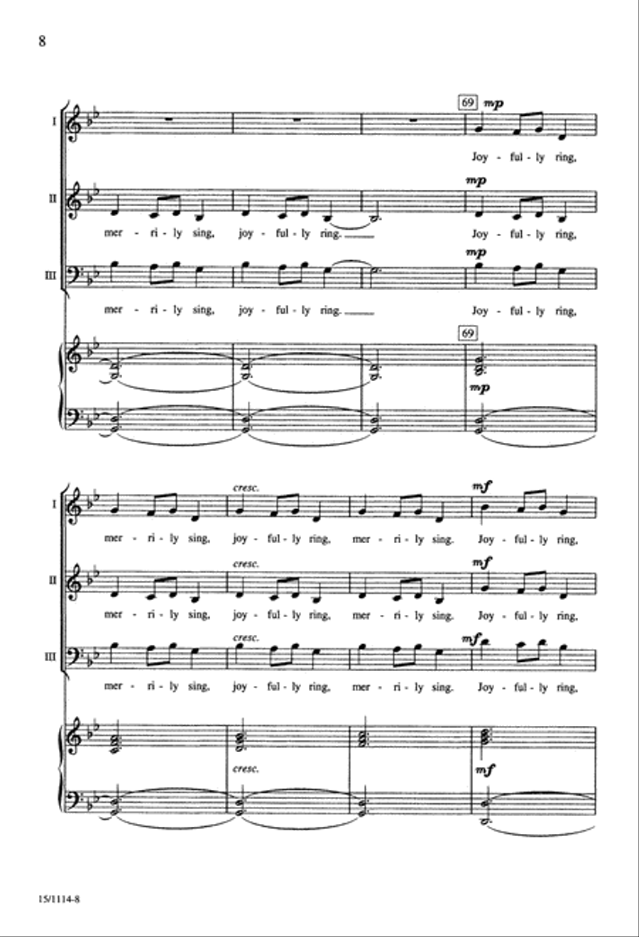 Ukrainian Bell Carol 3-Part scores gallery preview page 8