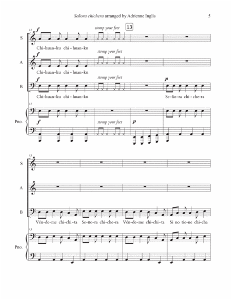 Señora chichera 3-Part scores gallery preview page 5