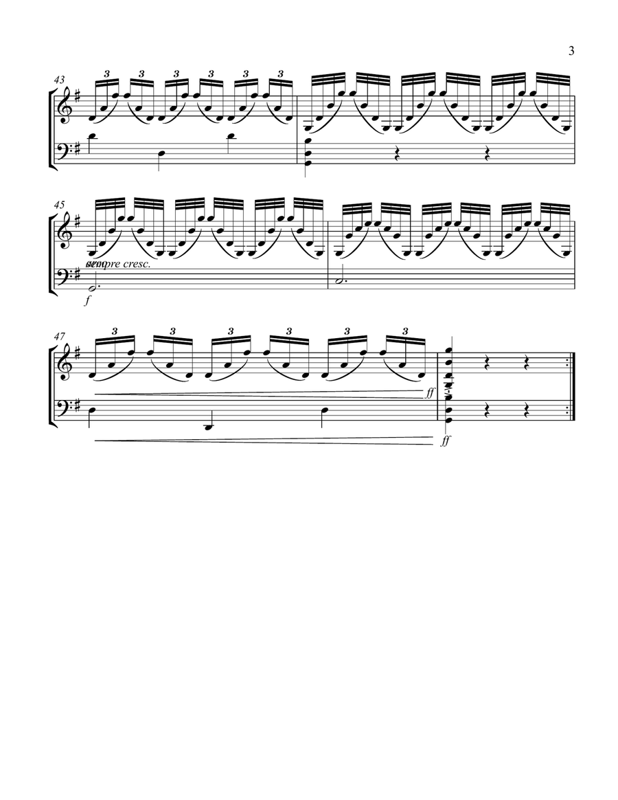 Boccherini Passa Calle - arr. for Violin & Cello String Duet scores gallery preview page 3