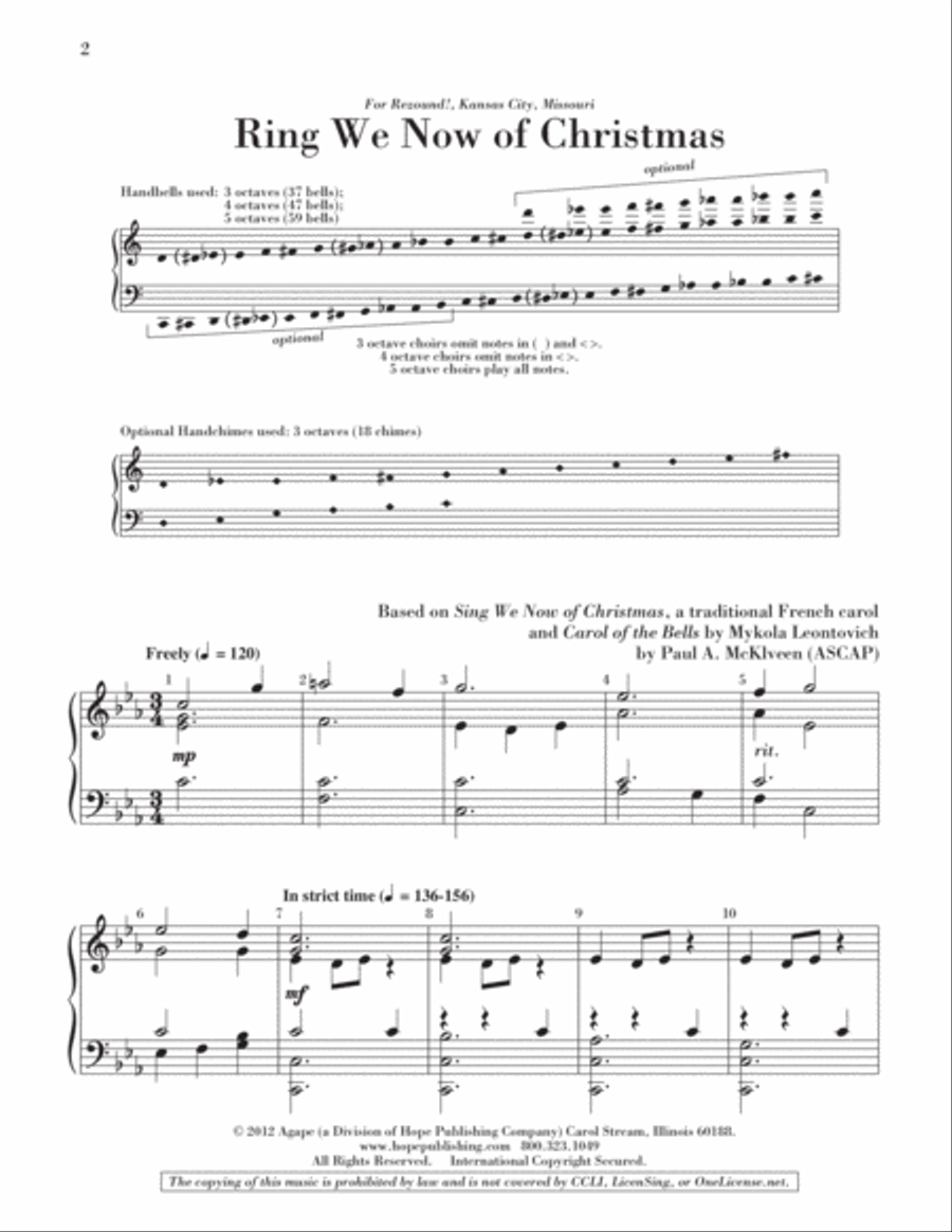 Ring We Now of Christmas Ring We Now of Christmas 5-Octaves scores gallery preview page 3