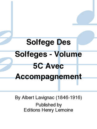 Book cover for Solfege des Solfeges - Volume 5C avec accompagnement